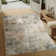 Sarah Modern Abstract Machine Washable Area Rug with Non-Slip Backing
