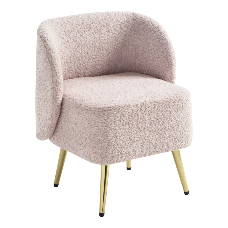 Chyenne Vanity Chair, Dusty Rose Polyester Blend