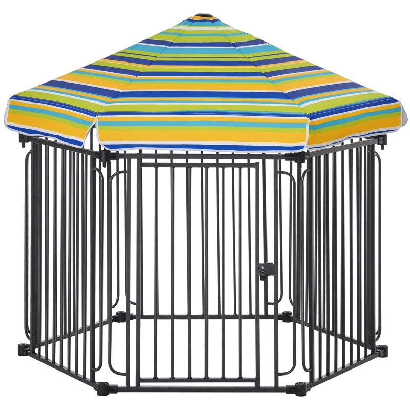 Panel Fabric Exercise Pen With Door, 46.75"