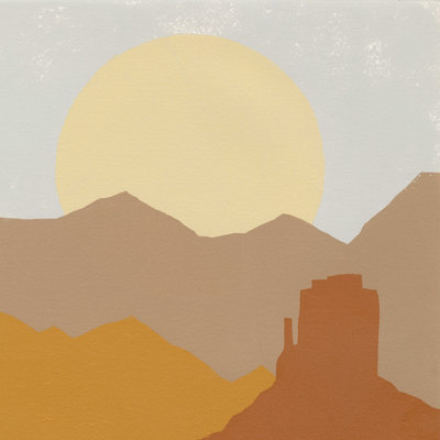 " Desert Sun I " by Moira Hershey Painting Print