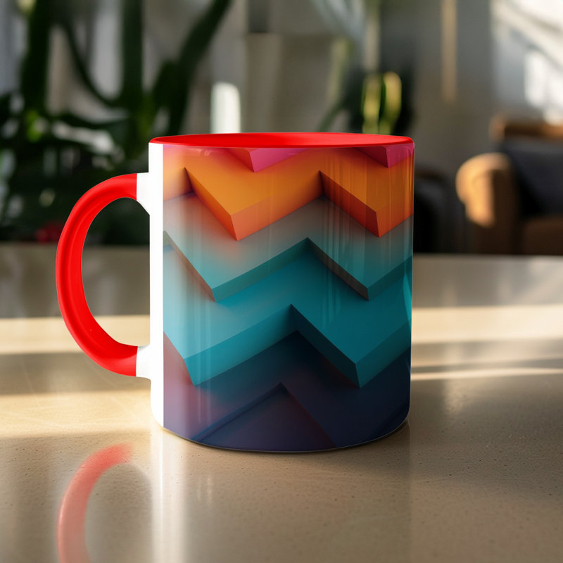 Ceramic Coffee Mug, Red
