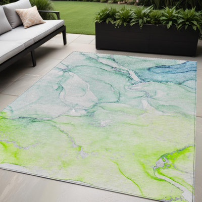 Tapis extérieur vert lavable antidérapant