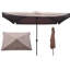 Parasol de marché extérieur rectangulaire 10 pi x 6,5 pi, auvent, poteau rouille, inclinaison à bouton-poussoir, abat-jour de patio facile à nettoyer