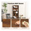 Bibliothèque industrielle - Grande bibliothèque ouverte au sol pour le rangement de bureau à domicile, de salon et de chambre à coucher, brun-768720256
