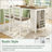 5-Piece Multi-Functional Rubber Wood Counter Height Dining Set with Padded Chairs-692585141-692585140-692585143