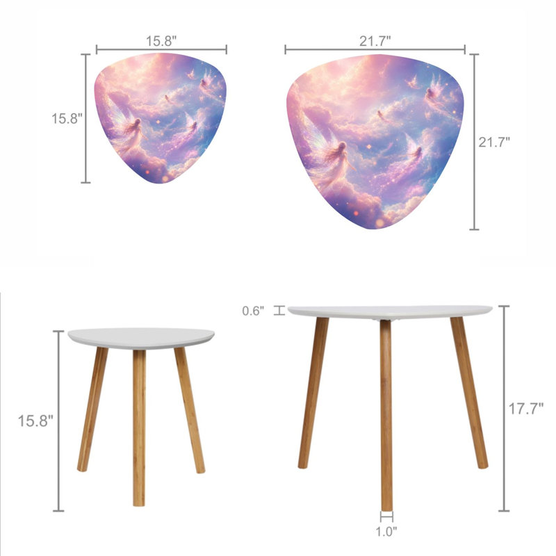 Ensemble de 2 tables basses gigognes Triangle