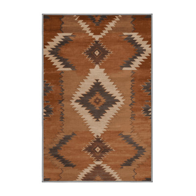 Machine Washable Persian Brown Area Rug