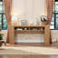 Console de chargement en bois massif de 180 cm avec 5 tablettes et ports USB-1751816588