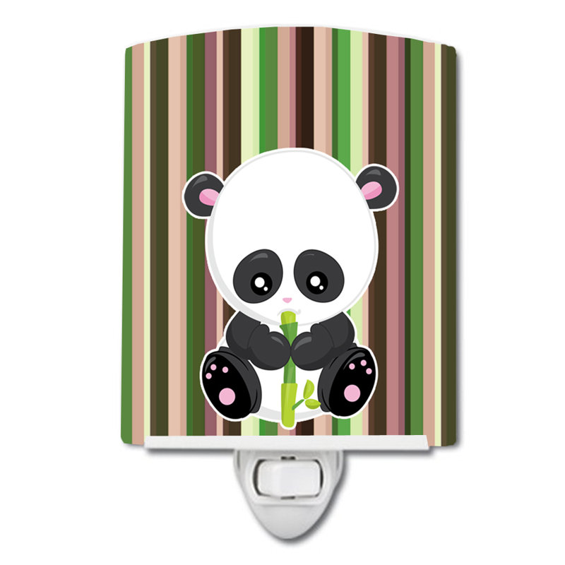 Bamboo Flute Panda Ceramic Night Light