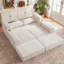 Canapé-lit de futon convertible en velours côtelé de 74,8 po 5-1 en 1 grand format avec futon avec porte-gobelets et poches latérales - aucun assemblage requis-328012266