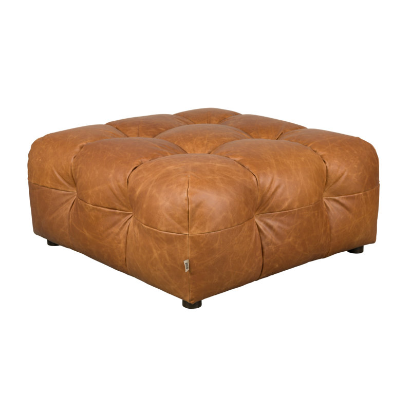 Ottoman Square Ottoman, Cognac
