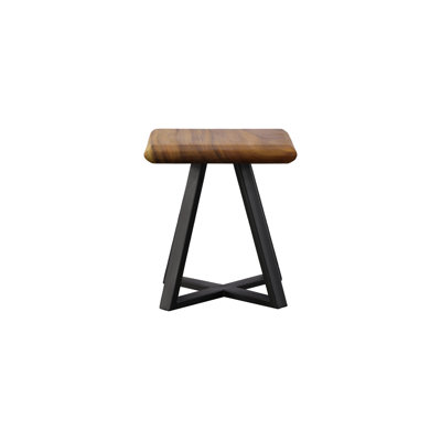 Trapezium Side Table, Metal Base