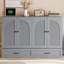 Lit escamotable double avec grands tiroirs, gris-1464613408-1464613409