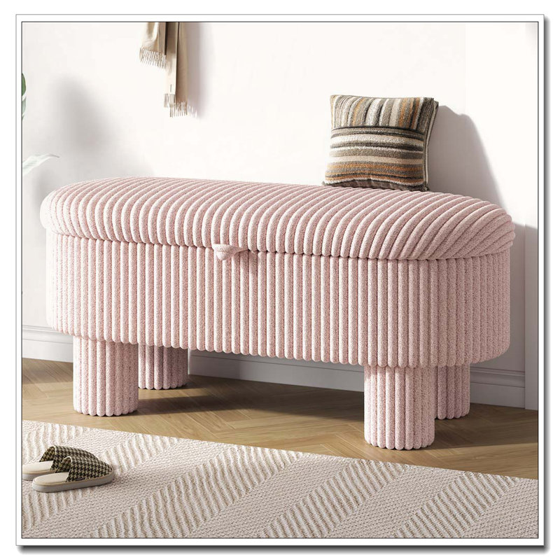 Banc rembourré Modern, Rose