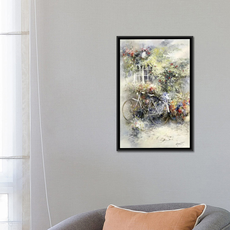 «Blossom», impression sur toile, H 26 po x l 18 po x P 1,5 po, Toile avec cadre noir, Pas de tapis