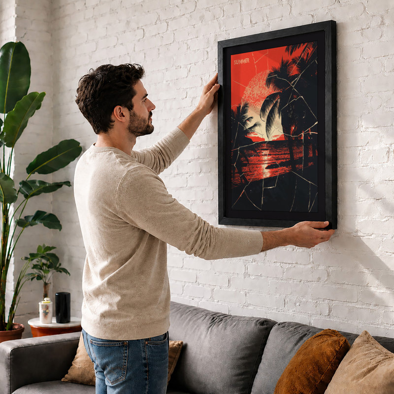 Summer in Profile Modern - Framed Print, A1 - 84.1 x 59.4 cm, Unframed