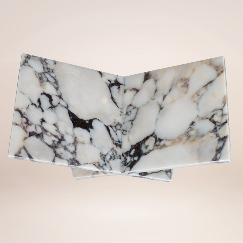 Black Marquina Marble TableTop Book Stand, Ivory