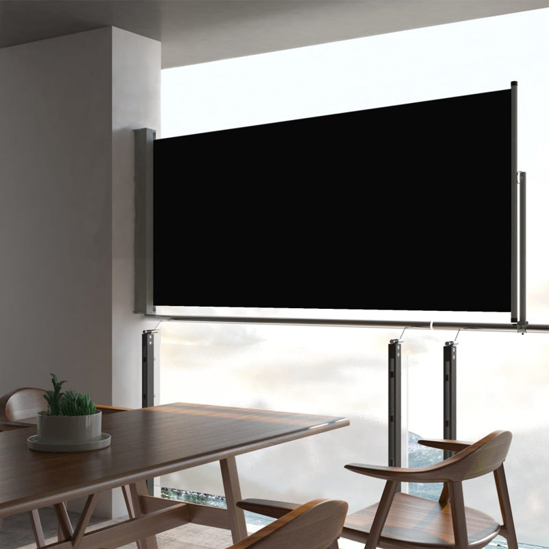 Dakota Fields 3cm W x 0.1cm D Retractable Window Awning, Black