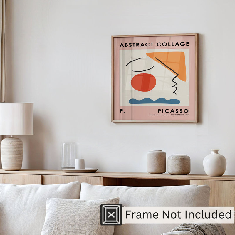 «Abstract Picasso Abstract figure II», reproduction d'art moderne sans cadre, H 20 po x l 20 po