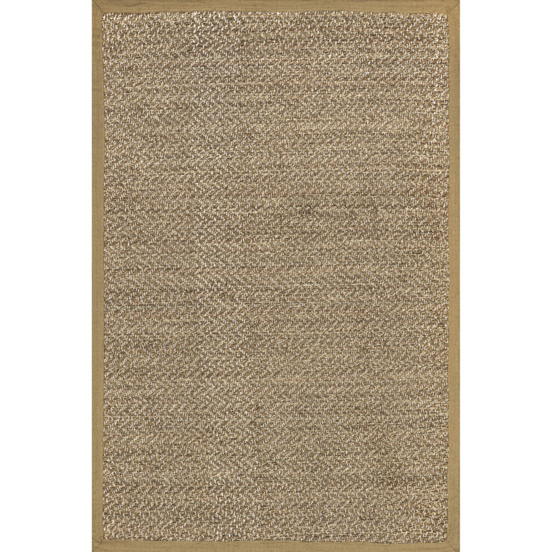 Kaelie Casual Seagrass Area Rug, Rectangle 5' x 8'