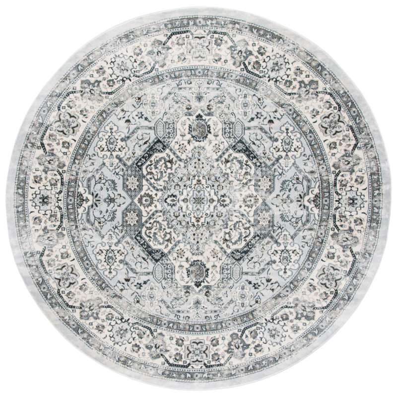 Delmer Performance Oriental Rug, Round 6'7"