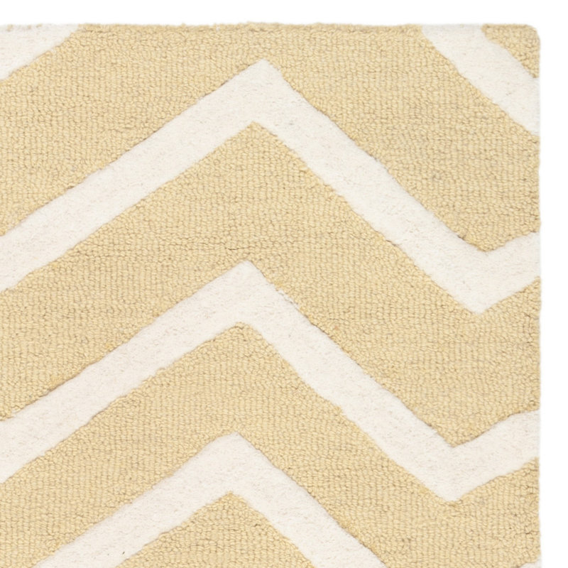 Tapis en laine touffeté à la main Sanyla, Rond 6 pi