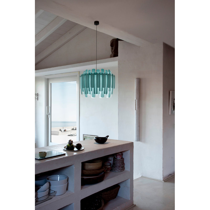 Maruja 1 - Light Pendant, E26, Sea Blue, Matte Black