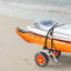 Chariot de kayak, capacité de charge de 200 lb, chariot de kayak pliable avec pneus en caoutchouc solide de 10 pouces et 1 sangle à cliquet, chariot à planche à pagaie pour transporter des kayaks, des canots, des planches à pagaie, des tapis flottants, des bateaux Jon