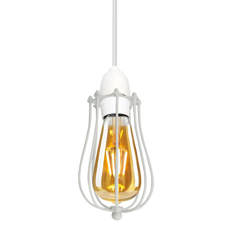17cm H Metal Lamp Shade, White