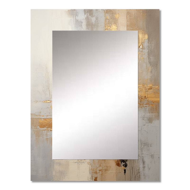 Havily - Beige Modern Wall Mirror, 32 po x 24 po
