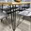 Wooden Dining Table and 6 Velvet Chairs - Stylish Dining Room Furniture-1455945805-1462160728