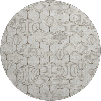 Premium Machine Washable Prisco Beige Rug