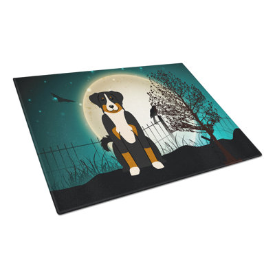 Caroline's Treasures Scary Halloween Glass Appenzeller Sennenhund Cutting Board