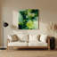 Art mural abstrait en métal vert 45-1709126372