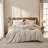 LIFETOWN Striped Duvet Cover Set 100% Washed Cotton Linen Like Bedding Set-114395753-114395757