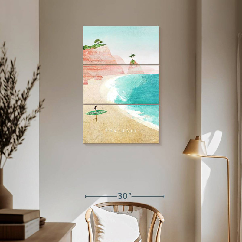 Affiche de voyage rétro Nicci Portugal, H 57 po x l 36 po