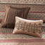 Couvre-lit rouge très grand 5 pièces - feuille et médaillon géométriques traditionnels, 100% avec revers uni, couvre-lit, 2 taies décoratives, coussins décoratifs, conception réversible facile à nettoyer, 1 literie-125092122