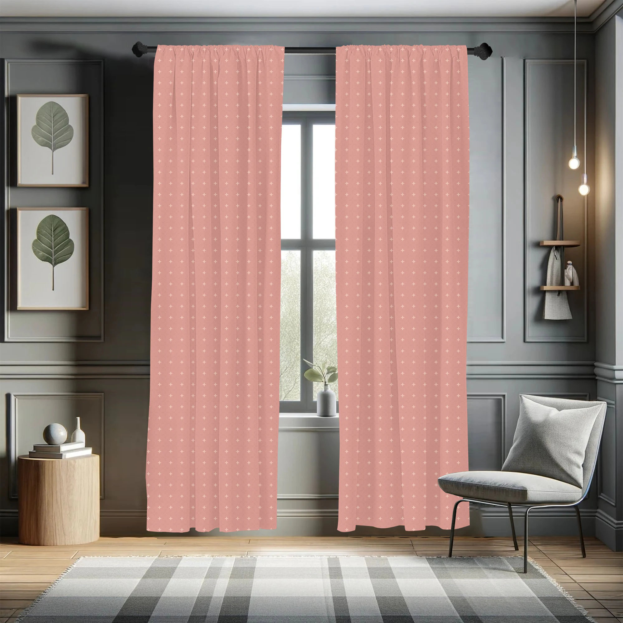 Ambesonne Rhombus Print Semi-Sheer Rod Pocket Sliding Panel | Wayfair