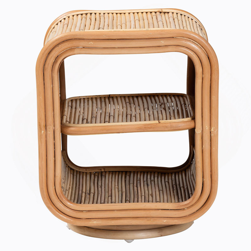 Table de chevet avec tablette de rangement ouverte