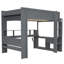Lit mezzanine en bois avec bureau Wood