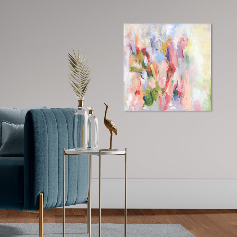 20" x 20" Gold Framed Abstract Canvas Print