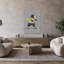 Whimsical Roller Skating Bear Playful Whimsical Abstract Bear Winter Landscape Wall Art Print by Mathieu - Wrapped Canvas Print-1774028077