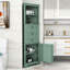 Armoire de salle de bain autoportante Fetiere, armoire haute triangulaire avec tiroirs et tablettes réglables-550932641