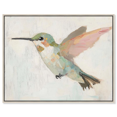 Airborne Hummingbird Farmhouse Art Canvas Print by Art Remedy
