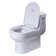 Siège de toilette allongé de remplacement à fermeture douce