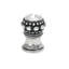 Caché small round knob with flared foot with a rivoli Swarovski Clear Crystalin Gilded Mercury-1203437024