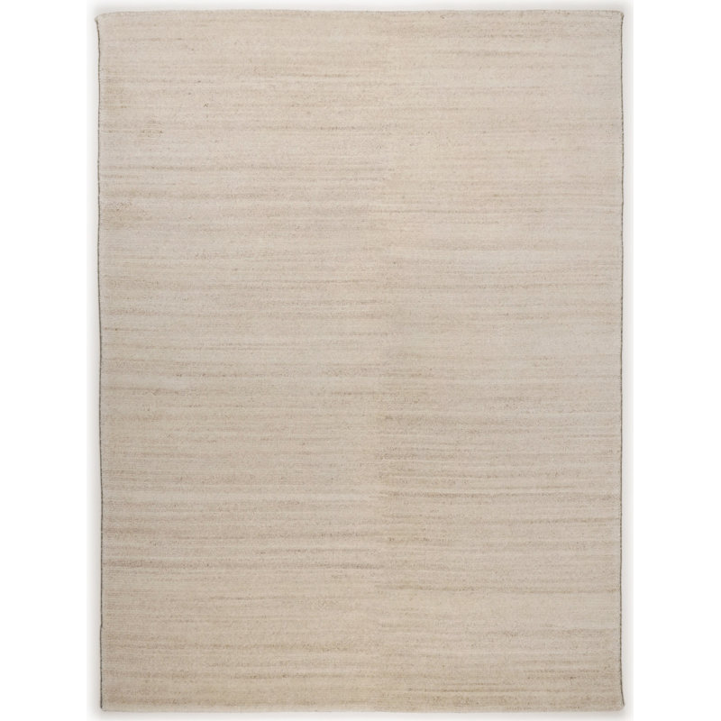 Nakarta Solid Colour Wool Hand Woven Area Rug, Rectangular 70 x 140 cm