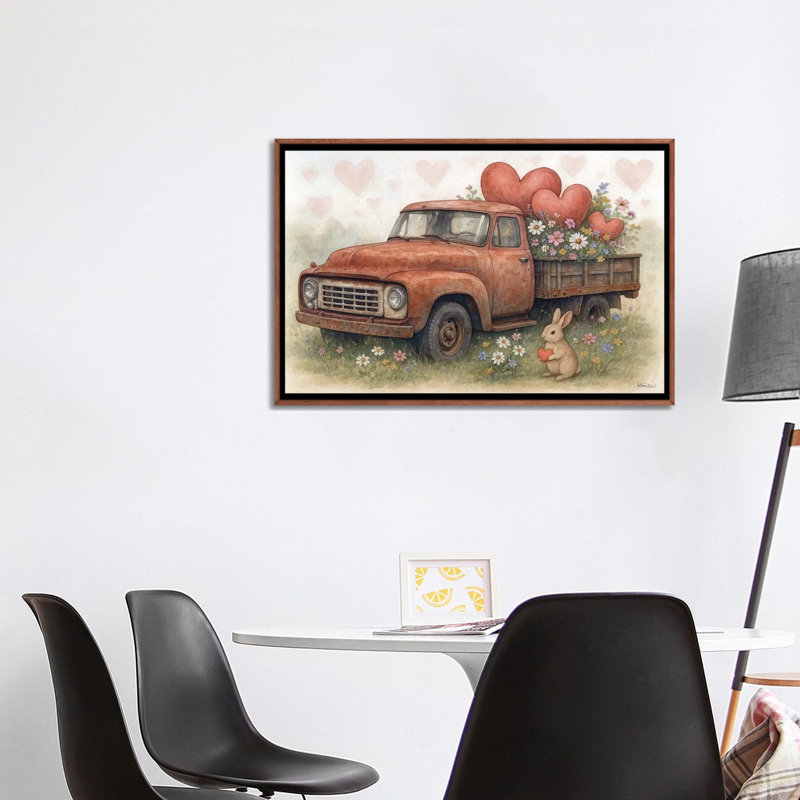 Heartfelt Haul 1 Piece Wall Art on Canvas, 66.04 cm H x 101.6 cm W x 4.445 cm D, Classic Wood