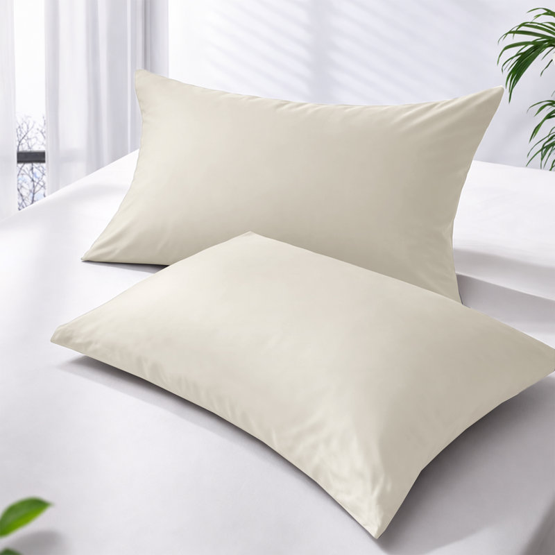 Microfiber Solid Colour Duvet Cover Set, Cream, Kingsize Duvet Cover + 2 Pillowcases