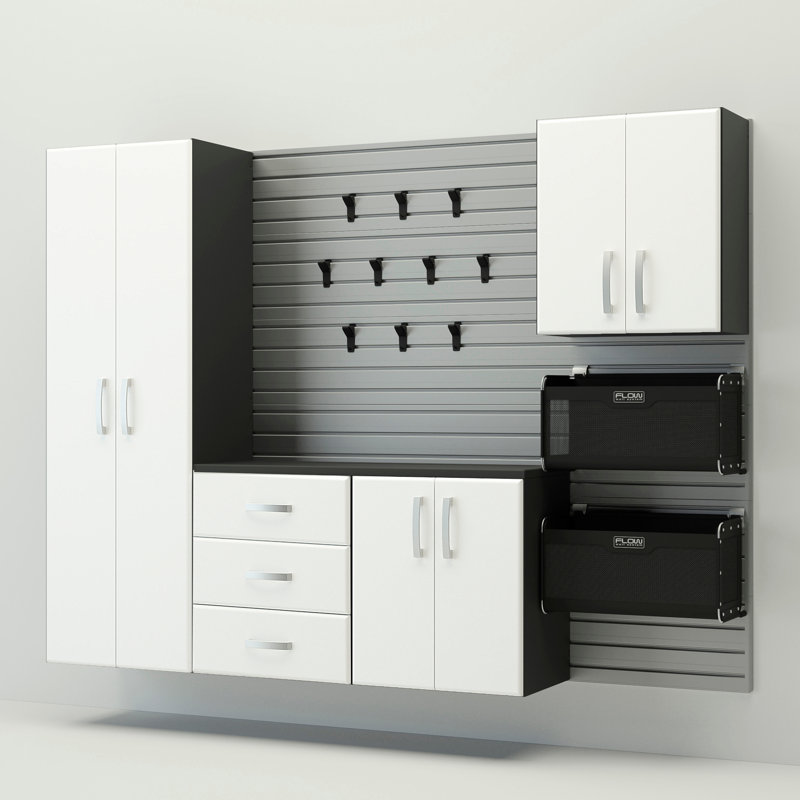 Deluxe 4 Piece Storage System, Silver/White